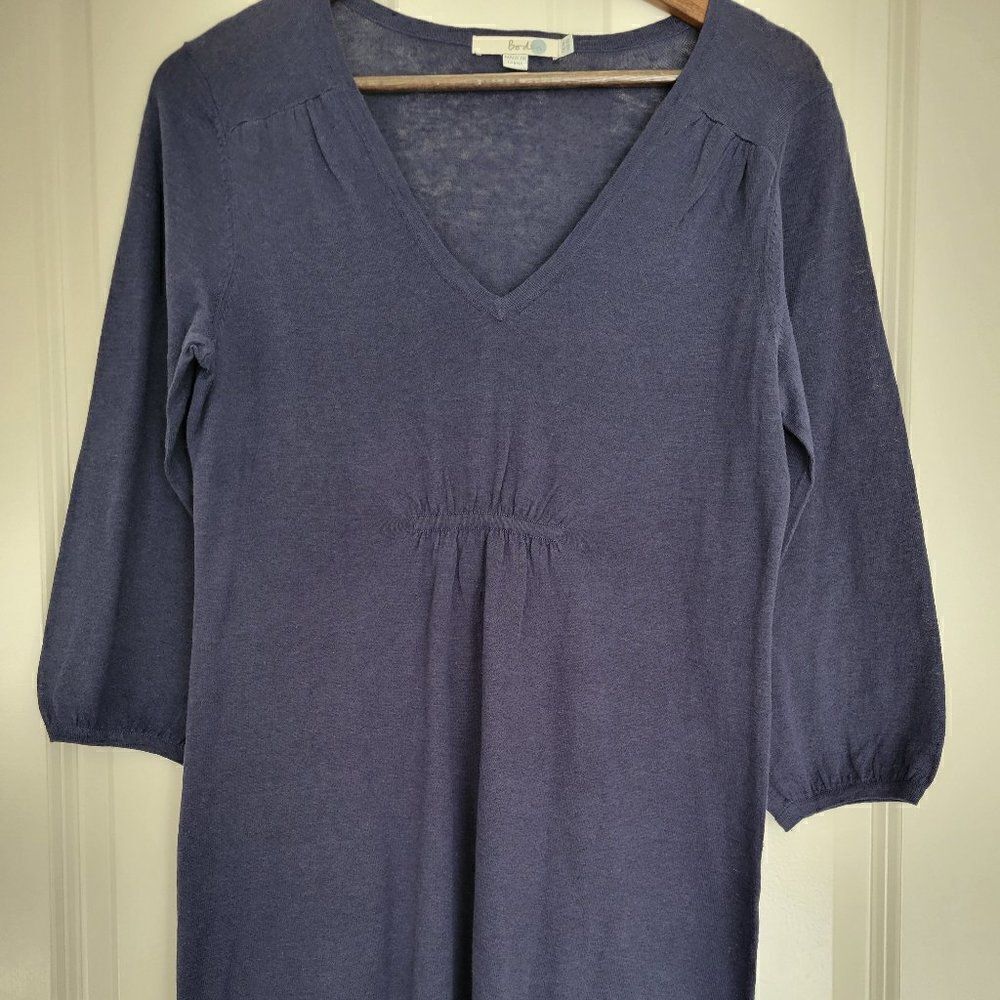Women's Boden Blue Sweater Tunic Dress- size 10